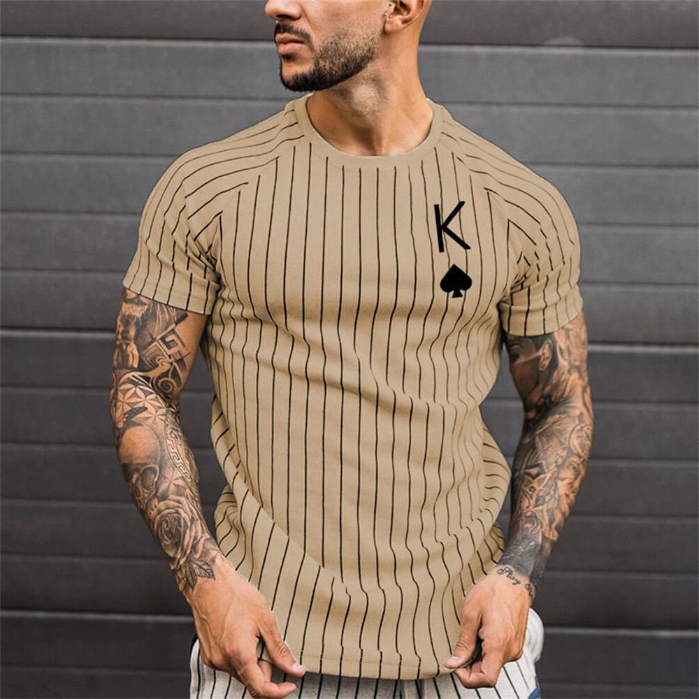 Summer 3D Printed Short Sleeved Sportswear King K/Spade A Pattern Men's T-shirt