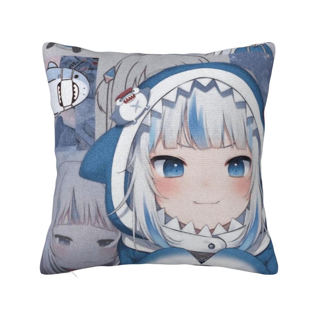 Pillow Cover Gura Gawr Cute Design Cushion Cover Kawaii Pillow Case For Sofa Home Decoration Pillowcases