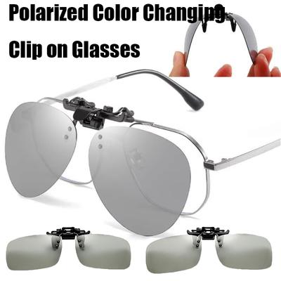 Clip-on Solglasögonlinser Antireflex Män Kvinnor Fotokromiska Flip-up Lins Körglasögon