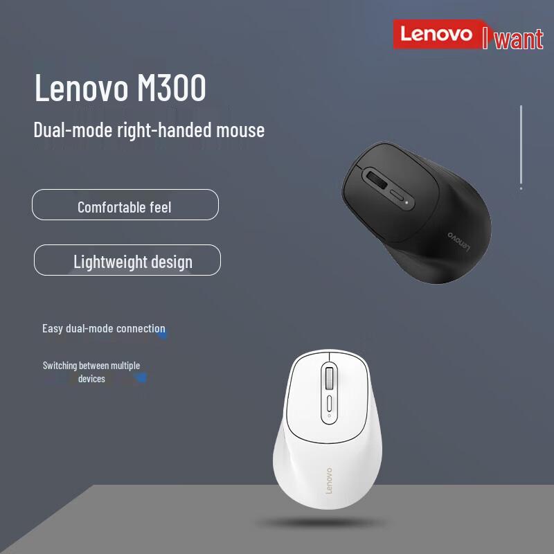 Lenovo M300 Ergonomic Wireless Mouse