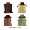 Fruit Picking Bag Collapsible Bushcraft Leather Pu Hunting Belt Bag Gathering Bag Portable Bushcraft Bag for Hiking