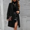Women's Fashion Jacket Casual Solid-color Long-sleeved Cardigan Long Coat