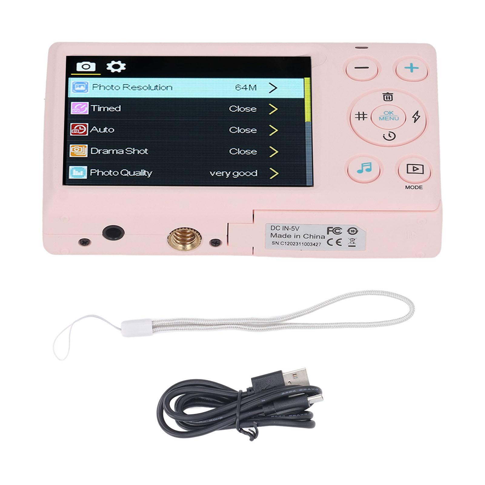 

4K Digital Camera for Teens Kids 64MP 18X Zoom Autofocus 2.8 Inch Screen 10 Filters Compact Digital