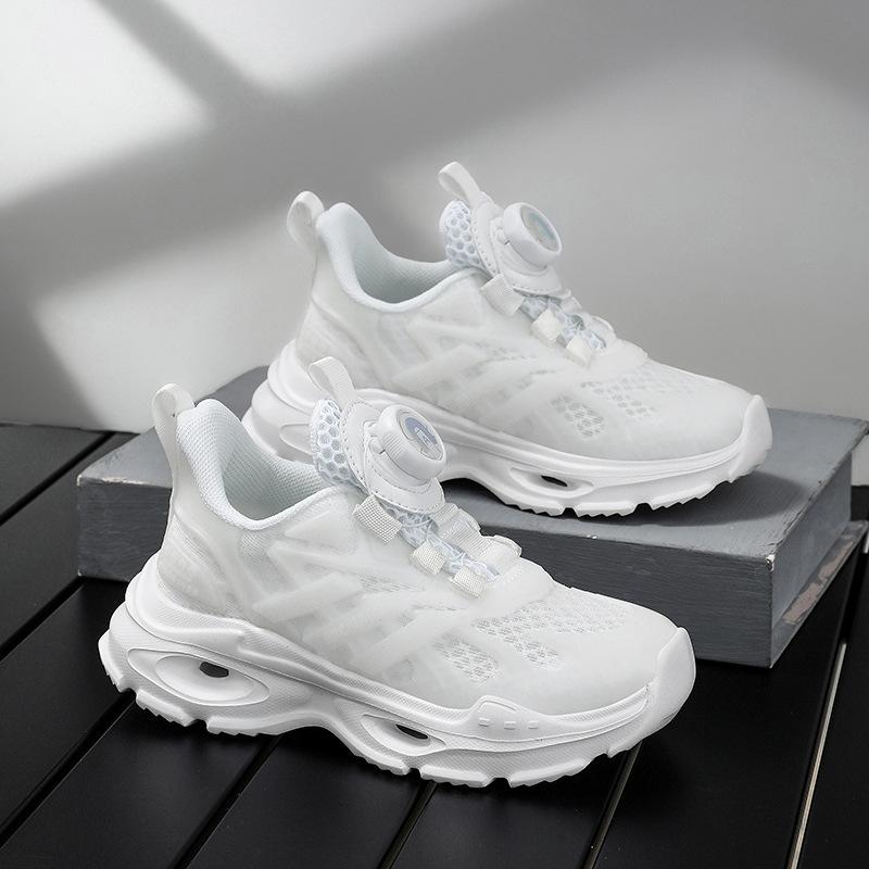 2025 Summer Rotating Button Single Mesh Breathable EVA Lightweight Running Shoes Children's Sports Shoes Primary School Students Physical Education