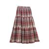 Japanese Korean Style High-Waisted Wool Plaid Pleated Skirt for Women - Mid-Length, Autumn/Winter 2026