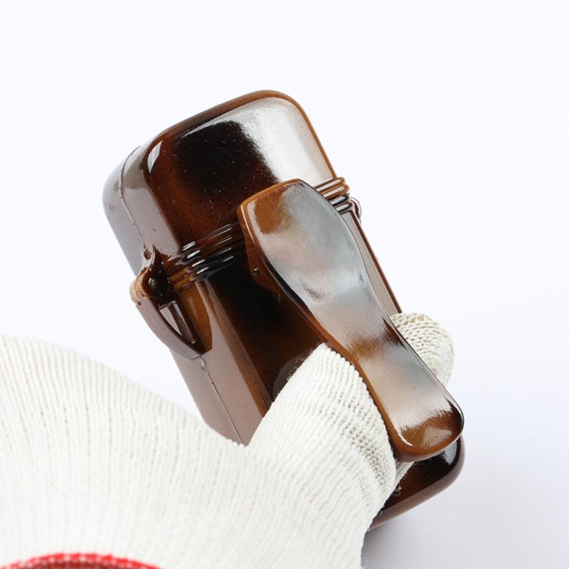 Glass reading glasses high definition anti-blue light portable folding flower glasses high sense reading glasses with box I