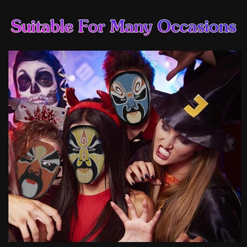NEUE LED APP Maske Bluetooth APP Steuerung Gesichtsmasken Smart Maske Kann Dynamische Karnevalsfotos Ändern LED Gesichtsmasken für Halloween