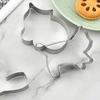 Dessert Baking Cutter Cute Kitten Dessert Baking Cutter 5 Pieces Stainless Steel Reusable Tool Cutting Mould For Dough Cheese