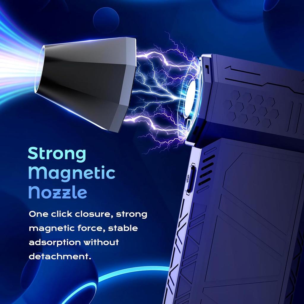Violent Fan  Powerful Air Blower Vacuum Dust Cleaner 3 Gear Adjustable Type-C Charging Strong Winds Brushless Turbo Jet Blower
