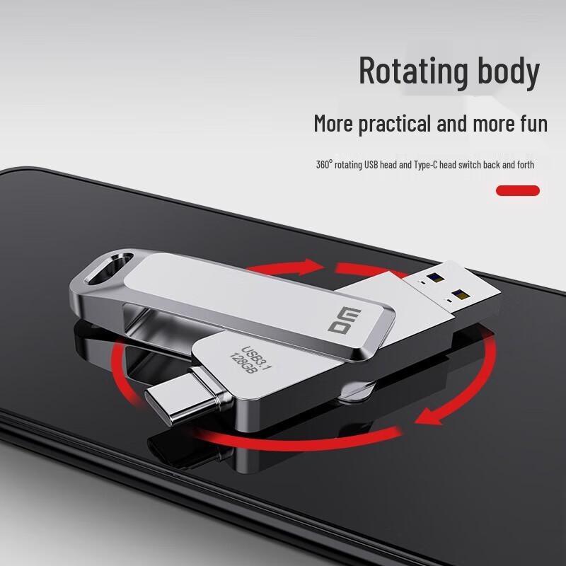 DM PD168 Metal Dual-Interface USB-C & USB 3.1 Flash Drive