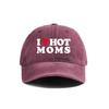 I Love Hot Moms Baseball Cap Summer Dad Hats Men Women Outdoor Adjustable Caps  Baseball Caps Outdoor Sun Protection