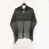Gold Silver Shiny Silk Shawl Lace Tassel Fashion Hijab Fashion Evening Dress Scarf  Summer Wear
