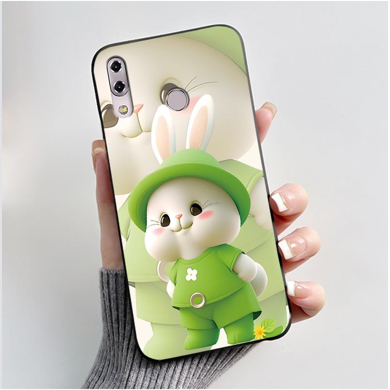 Für ASUS Zenfone 5 ZE620KL ZF620KL X00QD 5z ZS620KL Z01RD Hülle Luxus Süßes Liebes Kaninchen Lustig Schwarz Weiche TPU Silikon Rückseite
