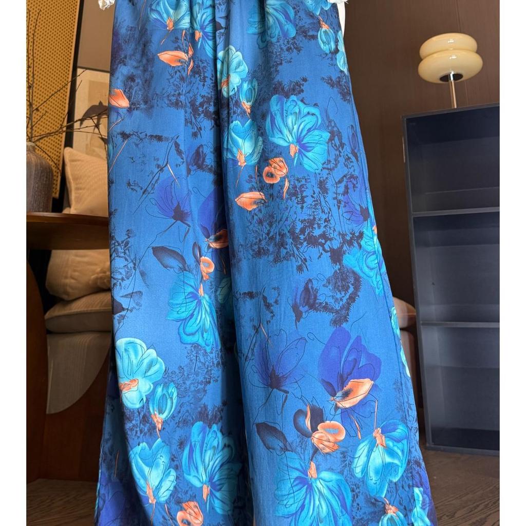 Versatile Summer Wide-Leg Cotton Silk Pants