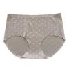Women's Sweet Ice Silk Seamless Mid-Waist Panties - Breathable, Comfortable, Antibacterial, Plus Size Briefs with Extended Crotch