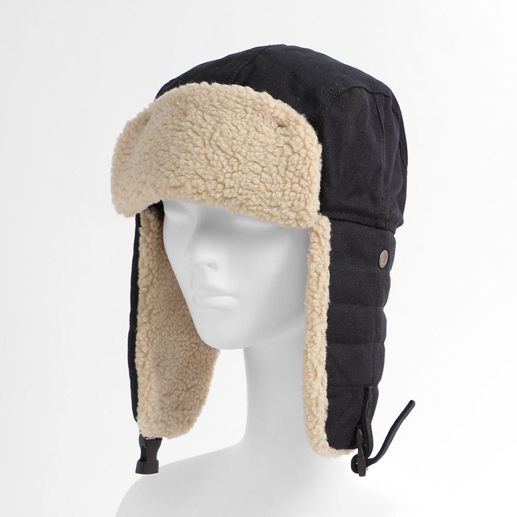 Winter Warm Earflap Chestnut Hat Black Insulated Winter Hat