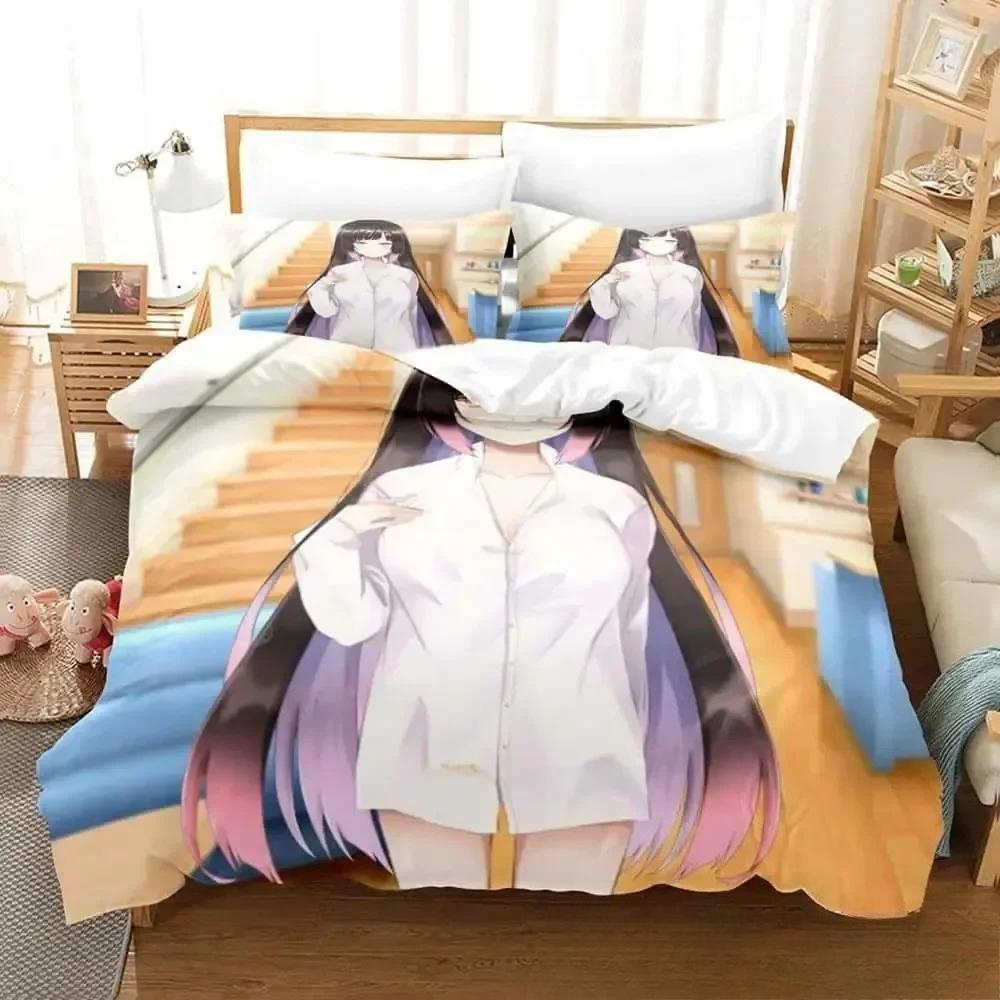 Hana Yomeguri Bedding Set Single Twin Printed Bed Set With Pillowcase Bed Duvet Cover Soft Queen King Size Bedclothes Home