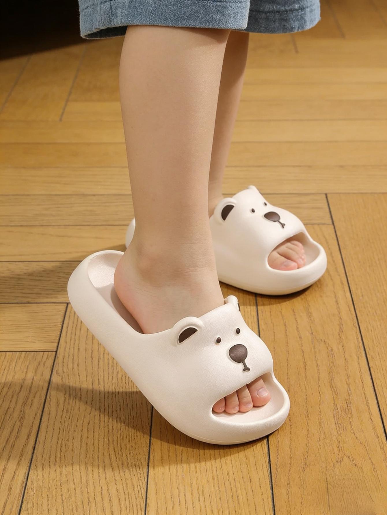 

Children s thick-soled indoor flip-flops with cartoon soft soles and anti-slip properties for the bathroom. Summer gift. 30-31