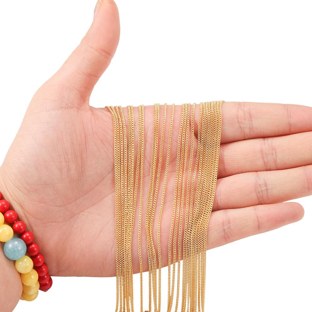 

12Pcs/Pack 45cm Gold Lobster Clasp Necklace Chains Supplies For Jewelry Making Findings DIY Necklaces Accessory Wholesale 45cm золотой