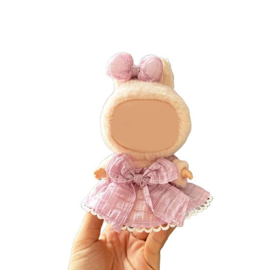 17cm Doll Clothes Set 2-Piece Set Skirt Outfit with Headwear Playtime Doll Attire Doll Fashion Accessories