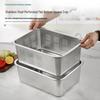 316L Stainless Steel Rectangular Draining Basin with Lid