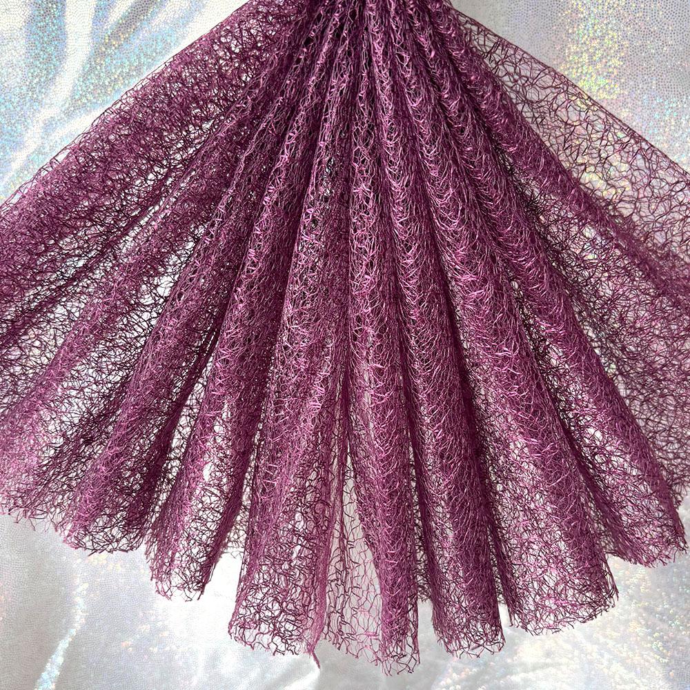 Premium Solid Color Irregular Hollowed Mesh Lace Fabric Tulle For Sewing Bridal Veil Wedding Dress DIY Crafts Home Textile Decor