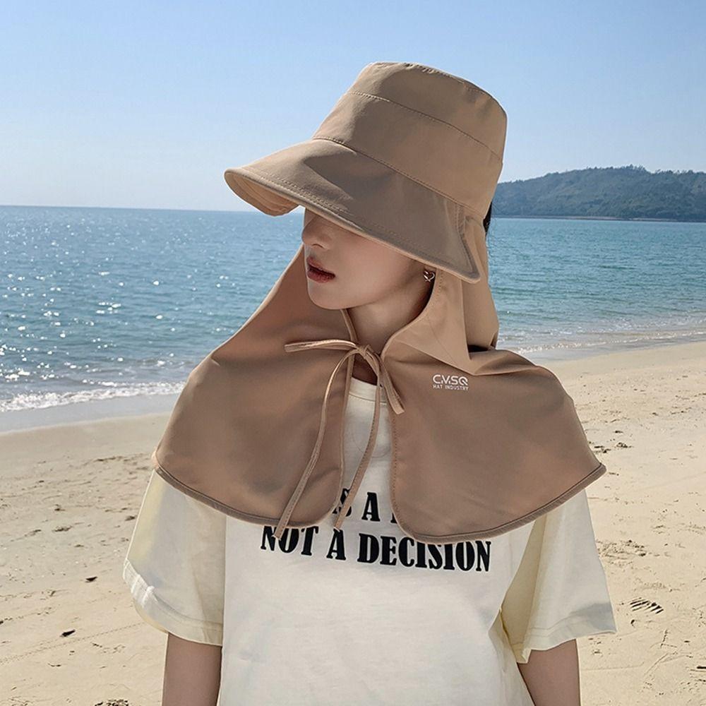 UV Anti Mountaineering Hat Wide Brim Hiking Bucket Hat Foldable Shawl Fisherman Hat Outdoor