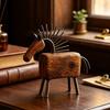 Artistic Horse Sculpture Tray Abstract Figurine, Rustic Statue for Desk Decorative Animal Decoration, Farmhouse Shape Home Office