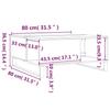 VidaXL Table basse chêne fumé 80x80x36,5 cm bois d'ingénierie 830793
