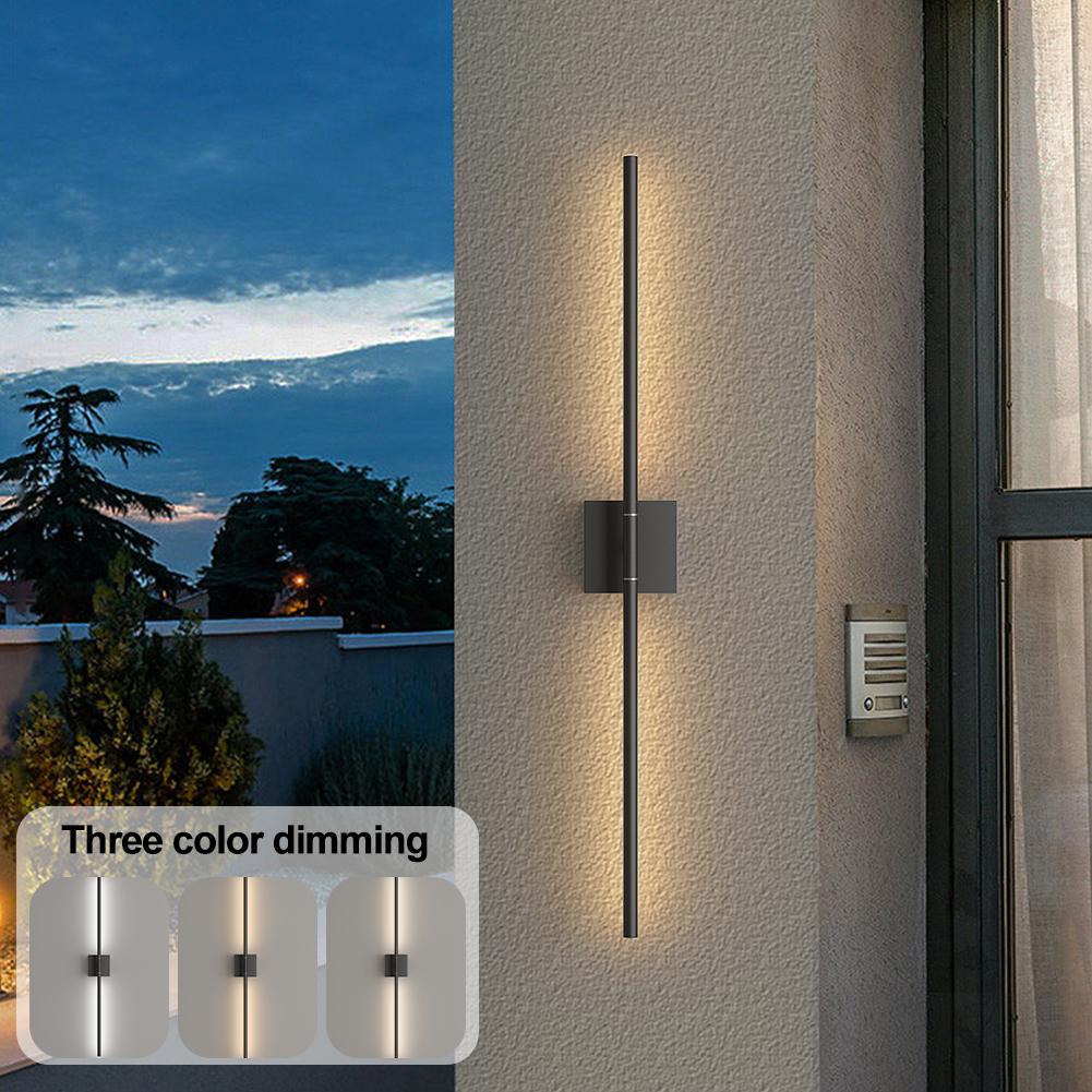 2Pcs Touch/Remote Control Simple Wall Light 350 Degree Rotation Minimalist Metal Wall Light Rechargeable for Living Room Bedroom