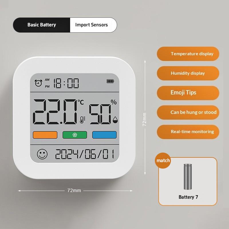 

Bluetooth Digital Hygrometer Thermometer with Color Screen Large Display Indoor Temperature Humidity Monitor & Magnetic Back
