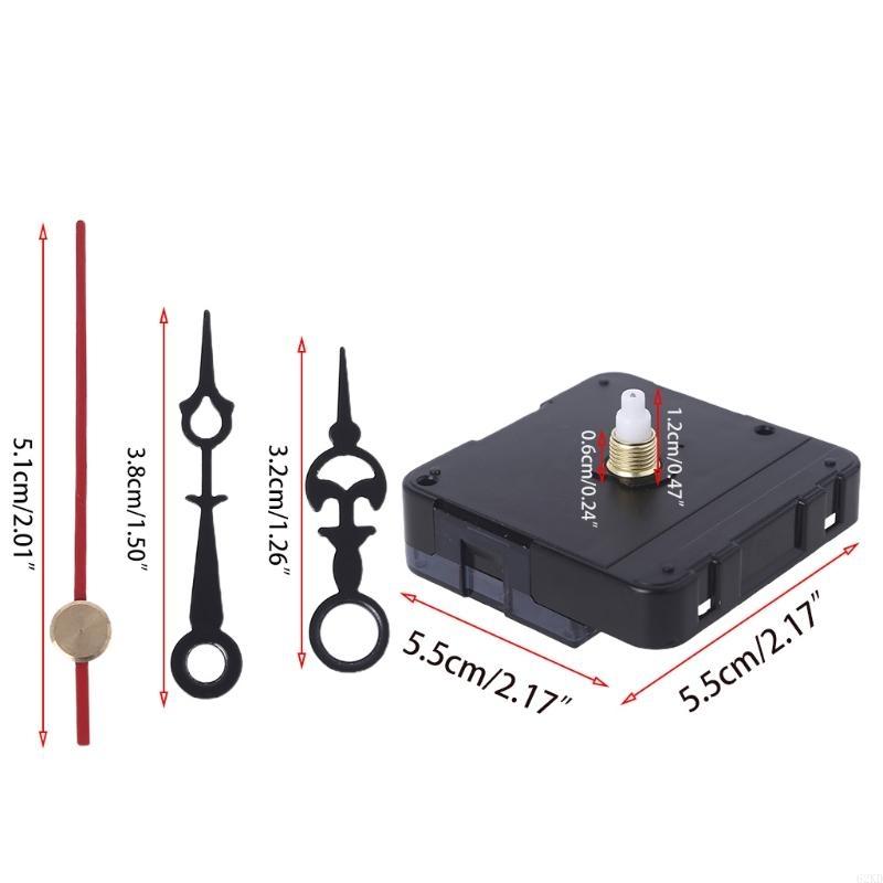 62KD Wall Clock Motor Movement Mechanisms Silent Battery Powered DIY Repair Parts Replacement with Short Hands