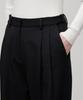 MUSINSA STANDARD WOMAN Women'S Heavyweight Fleece-Lined High-Waisted Wide Hidden Elastic Waist Slacks [Black]