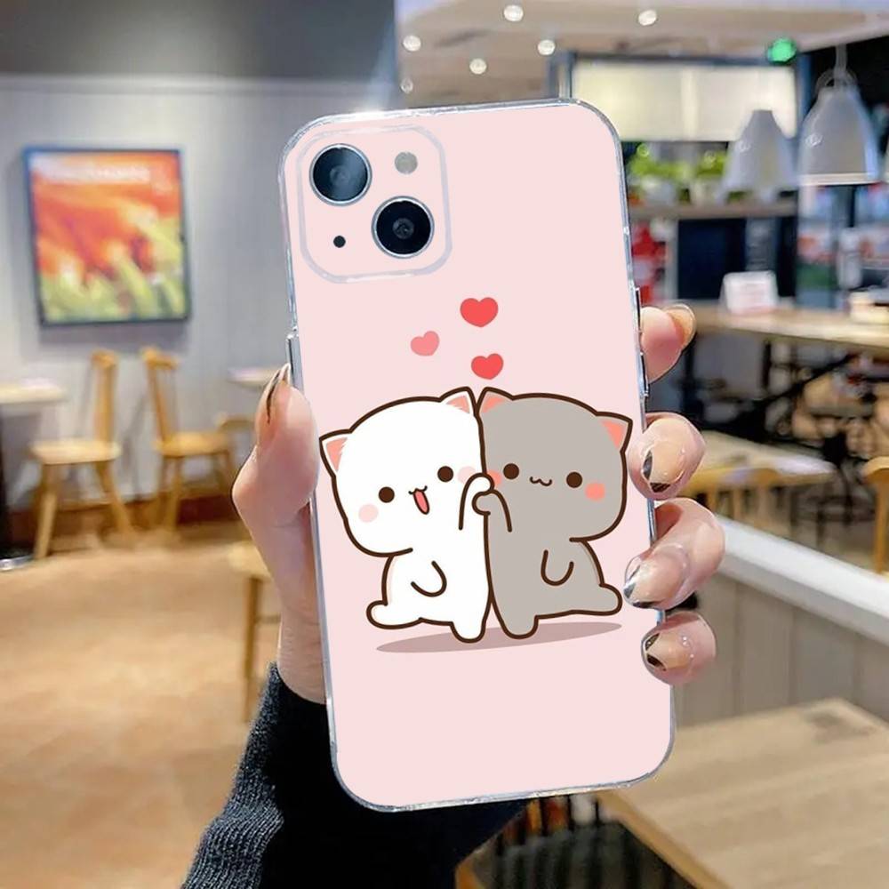 Cute BuBu DuDu Phone Case For iPhone 16,15,14,13,12,11 Pro,Max,Plus,X,XS,XR,SE,Mini Transparent Silicone Soft