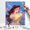 Disney Oil Painting Painting Art Belle Princess Starry Night Handmade Diy Painting Home Decoration Gift