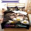 3pcs douma Cover Set - Personalized Name, HD Printed Bedding with 1 Cover and 2 Pillowcases - Perfect for Home Decor, Easy Care