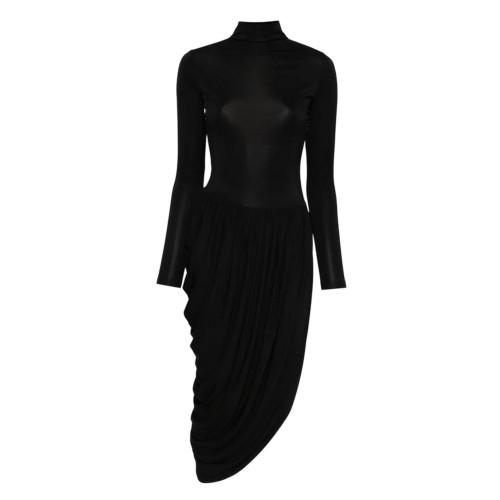 Vestido Midi Feminino/Senhora com Laço Frontal Elástico Eu Vi Primeiro