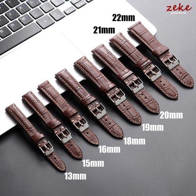 13/15/16/18/19/20/21/22mm Universal Genuine Cowhide Watch Band Vintage Stitching Straps for Men Women Bracelet Belt Accessories