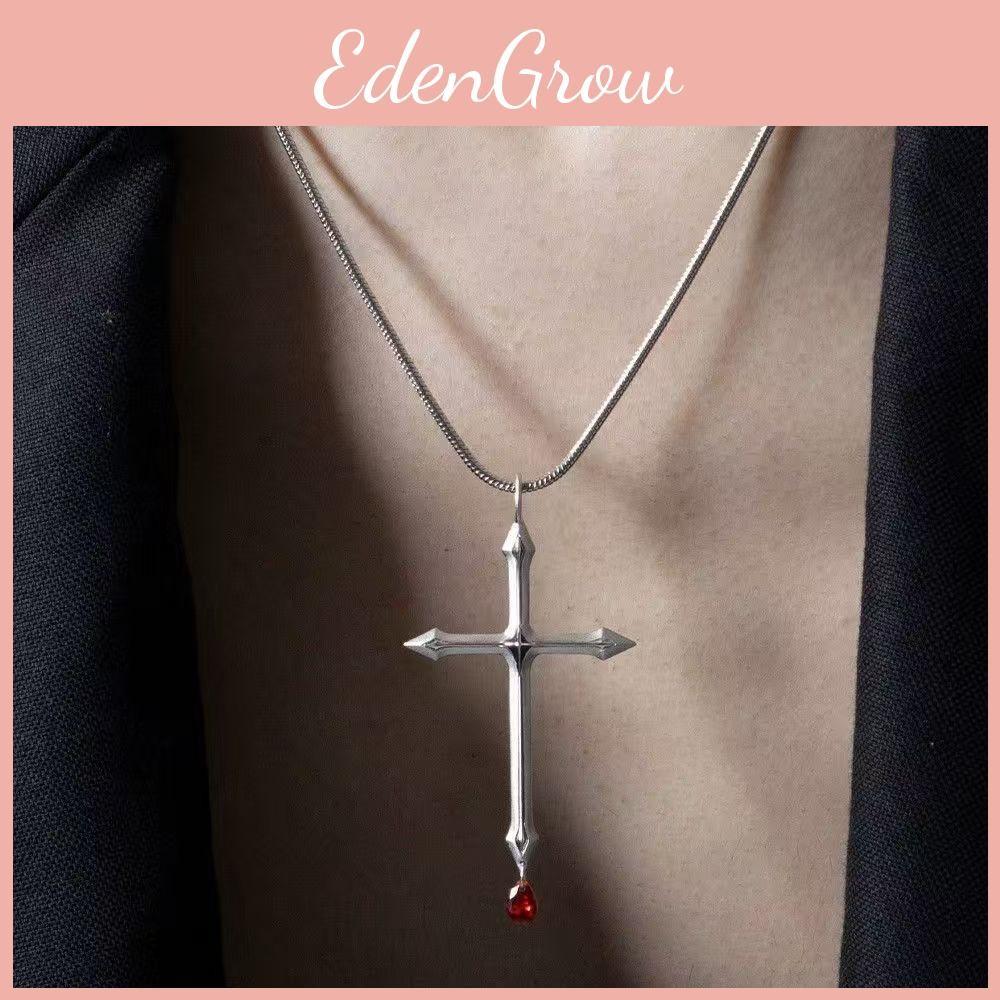 Necklace Cross Chic Alloy Necklace With Geometric And Rhinestone Decor Daily For
