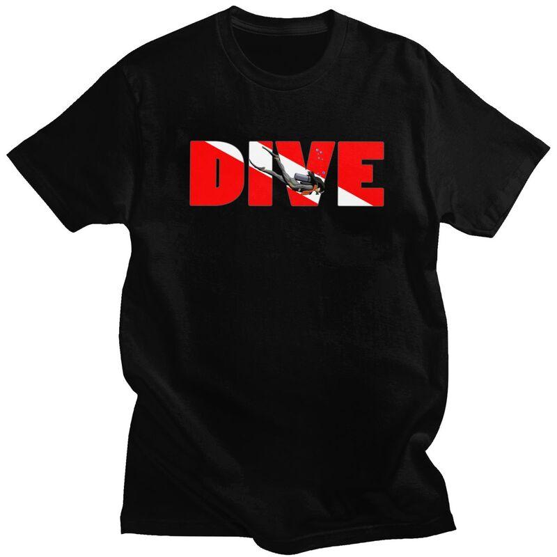 

Custom Scuba Dive Flag And Diver T Shirt for Men Tshirt Tee Short Sleeve Diving Lover T-shirt Clothing Gift - Men s Summer Co... S