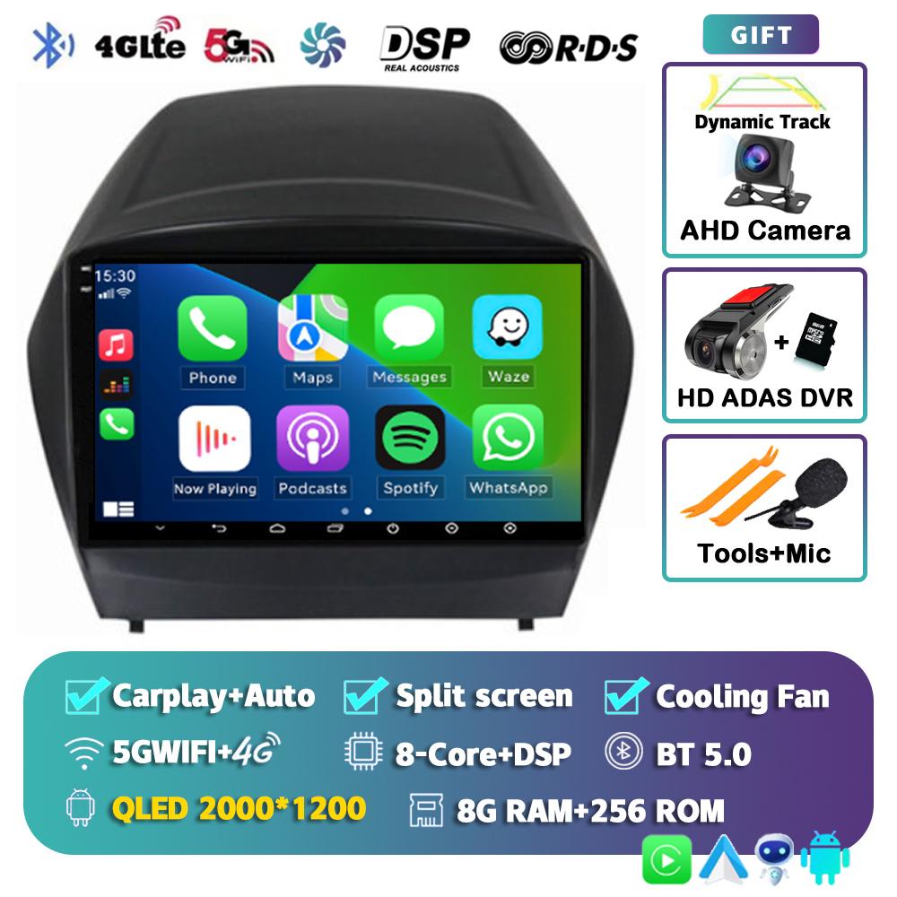 Android 14 Carplay Auto WIFI+4G Car Radio For Hyundai Tucson 2 LM IX35 2009-2015 Multimedia Video Player Navigation GPS DSP 2din