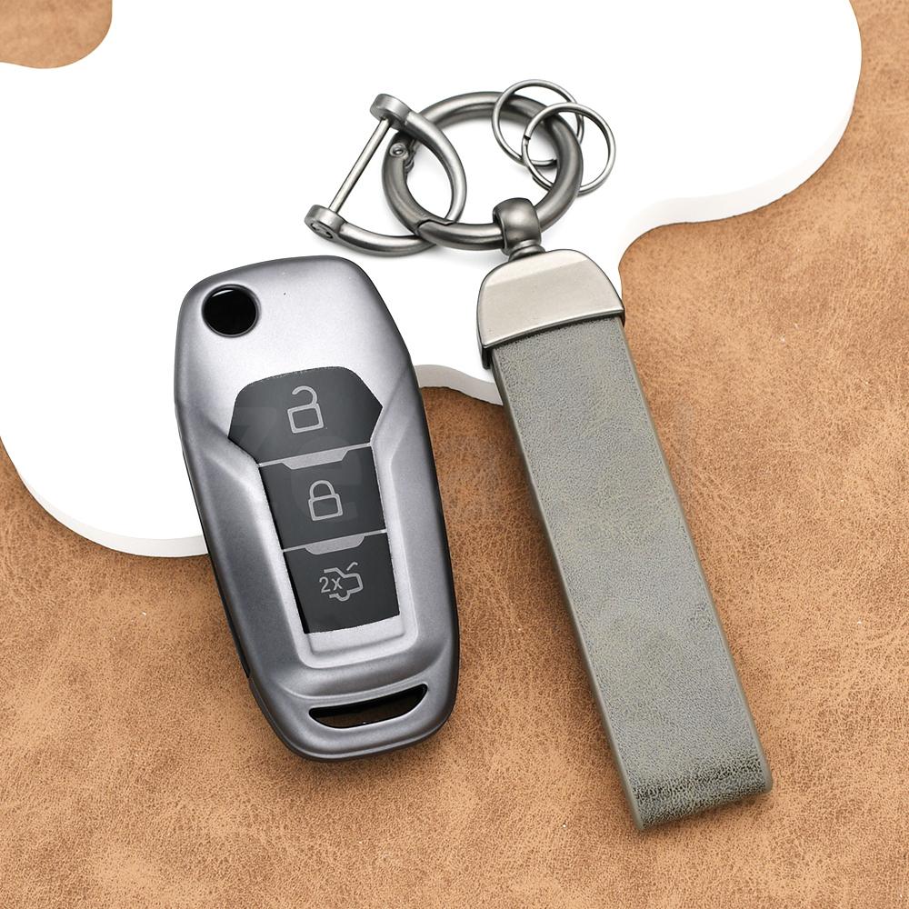 TPU Schale Schlüsseloser Schlüsselanhänger Zubehör für Ford Ecosport Kuga Escort Fusion Fiesta Mondeo Everest Ranger F150 Auto Klappschlüssel Hülle Abdeckung