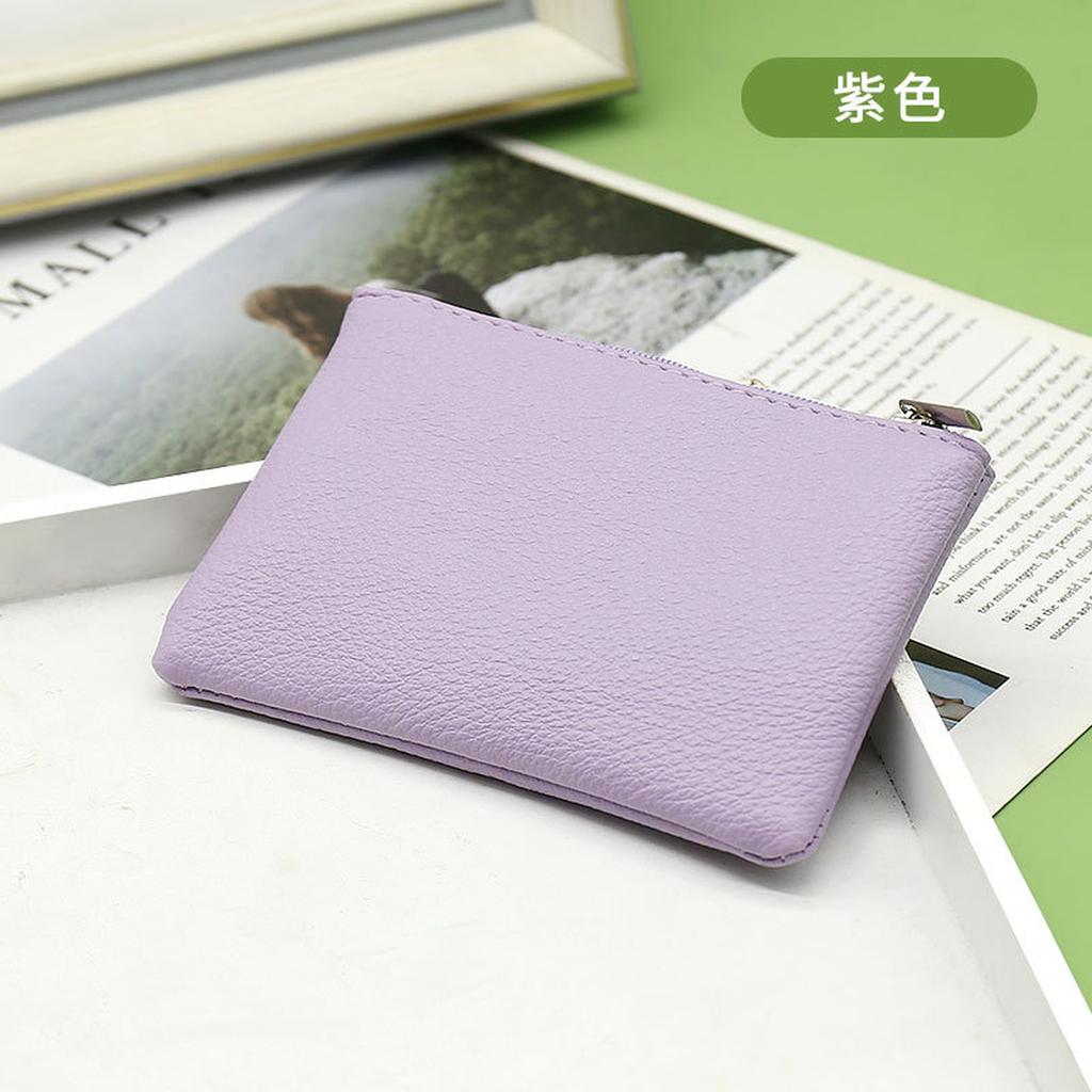 2Pcs Zipper Coin Purse Wallet Small  Portable Change Wallets for Women PU Clutch Travel Lightweight Storage