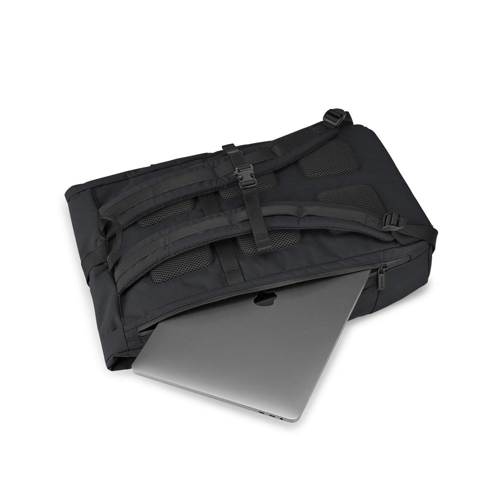 Moleskine Metro Roll-Top Backpack, Black, ET20FMTRBKBK, Business Backpack, Fits 15-inch Devices