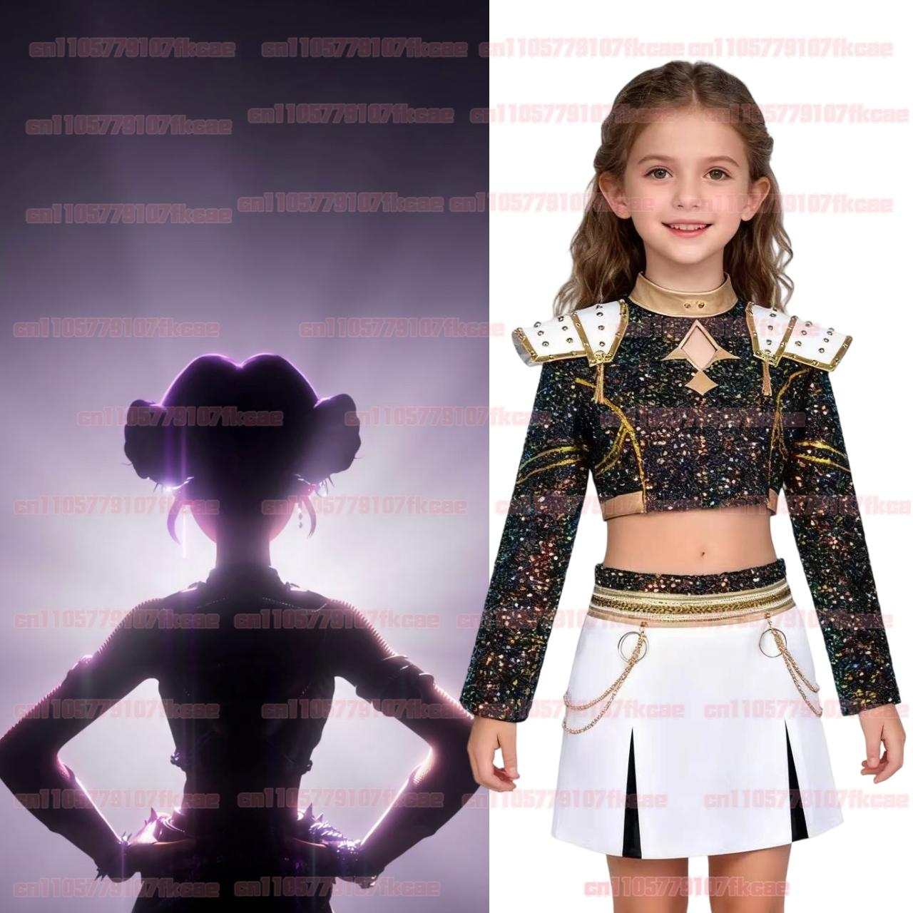 

Аниме Идол Дети Девочки Kpop Охотники на Демонов Руми Зои Мира Косплей Полный Костюм Набор Костюм Сценическое Выступление Дети Хэллоуин Вечеринка kids 130cm
