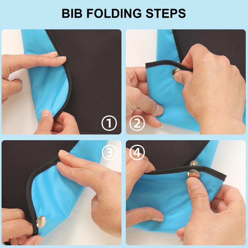 Adult Washable Bibs Reusable Eating Bibs Waterproof Bibs Clothing Protection Bib for Unisex Elderly and Disabled People