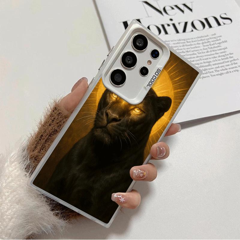 

Black Panther Cool Animal Soft Phone Case for Samsung Galaxy S24 S25 FE S26 Edge S23 Ultra S22 Plus S21 + Shockproof Cover Back Samsung S25