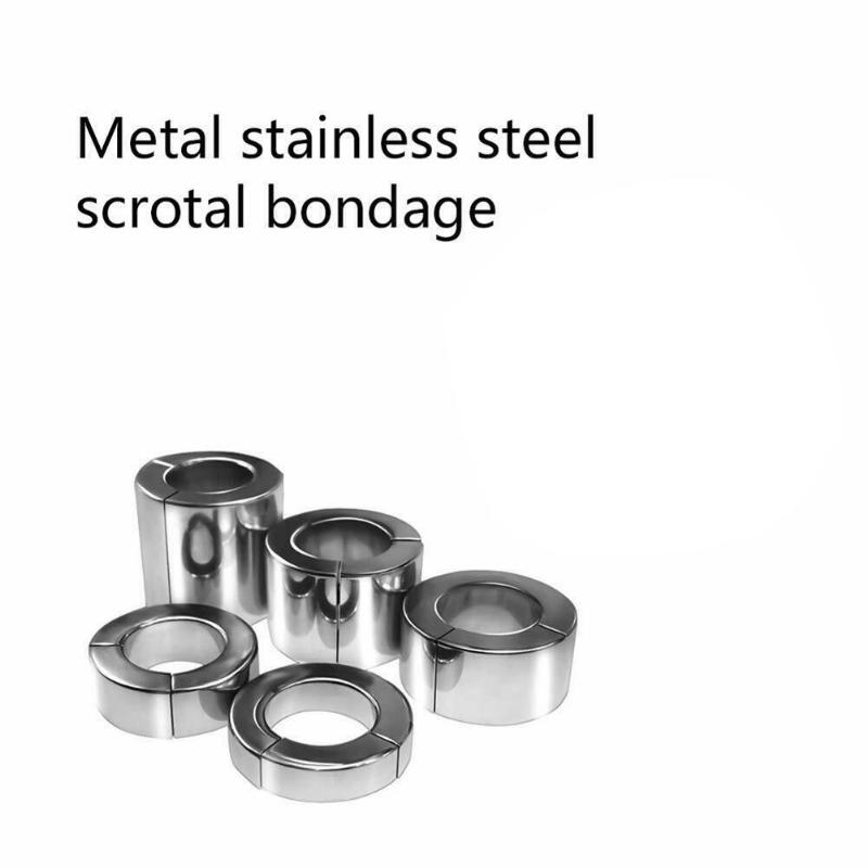Sex Toys Metal Stretcher Scrotum Pendant Restraint Ring Weight Penis Bondage Scrotum Magmetic Lock Traning Ring for Men Cock Ring Sexy