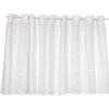 Arie Cafe 150cm Wide X 68cm UV Striped Floral Pattern Curtain, White, Long, Protection,