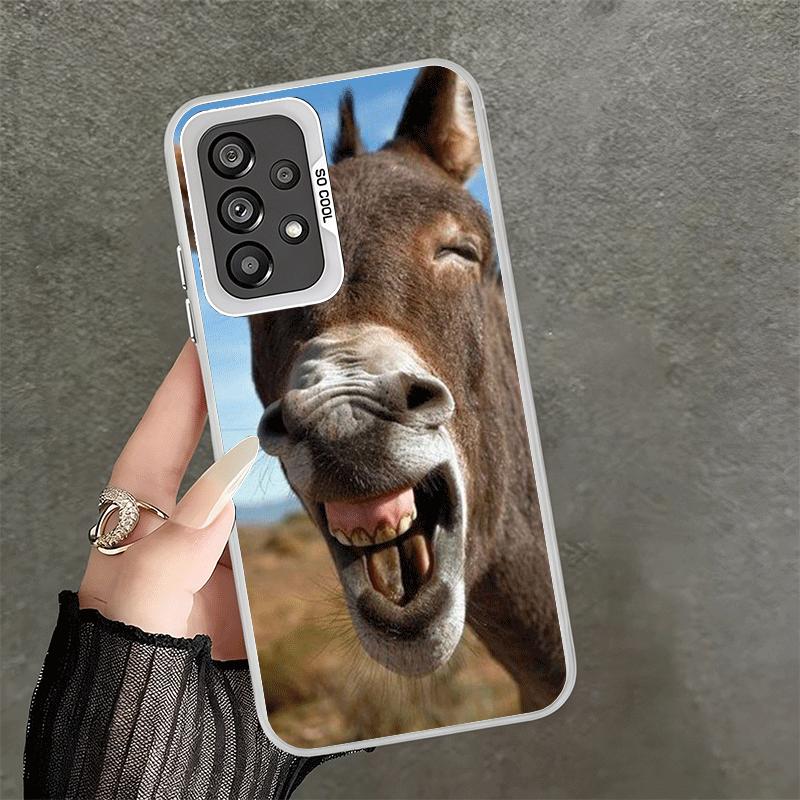Funny Donkey Animal Shockproof Phone Case for Samsung A17 A16 A15 A14 A37 A57 A36 A56 A26 A35 A55 A25 A34 A54 A24 A13 A23 A33 A5